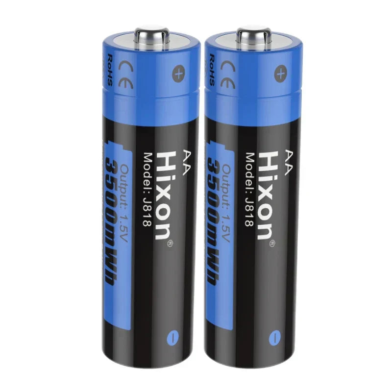 AA 3A 3500mWh 1.5V Li-ion rechargeable batteries for cameras and toys.