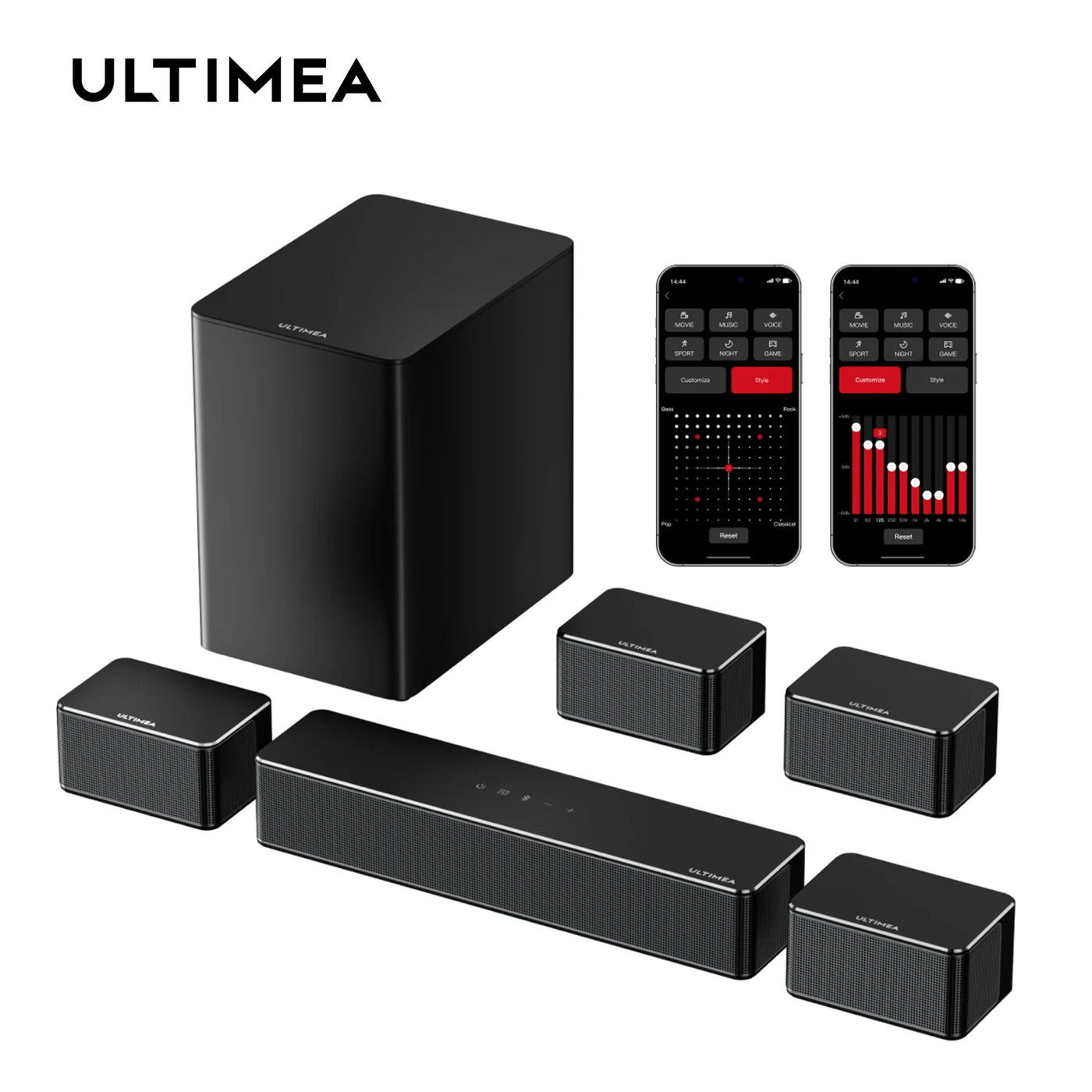 ULTIMEA 7.1 Surround Soundbar 3D Virtual Surround Sound System