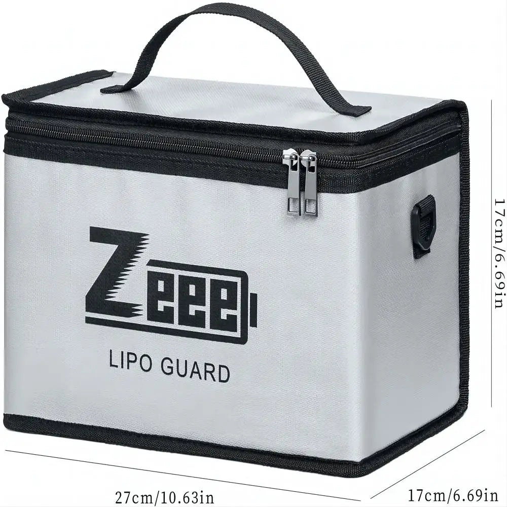 Zeee Lipo Safe Bag Fireproof Storage Pouch for Battery Charging with Adjustable 10-Cell Capacity