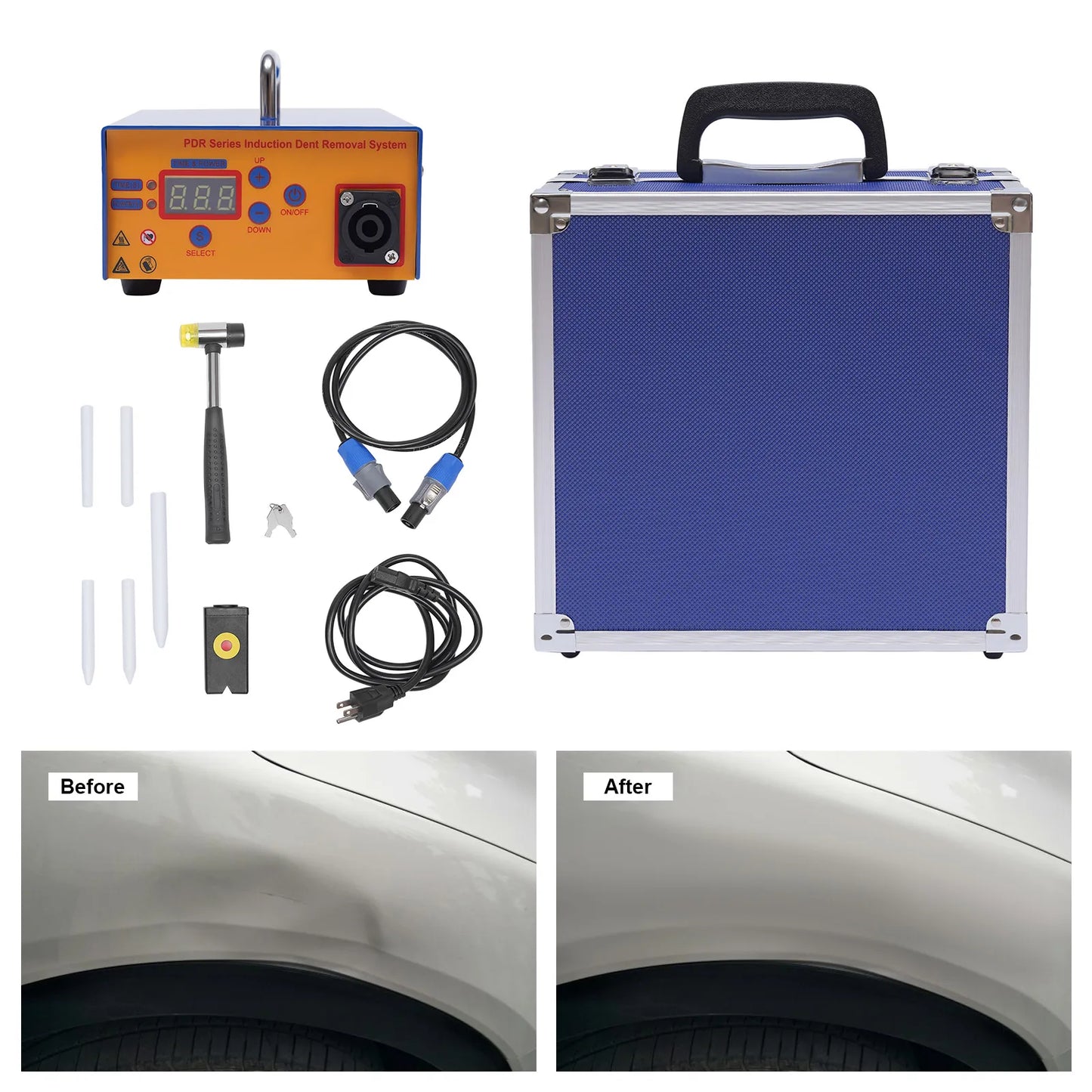1380W Magnetic Induction Dent Repair Machine Paintless Car Dent Removal Tool Set