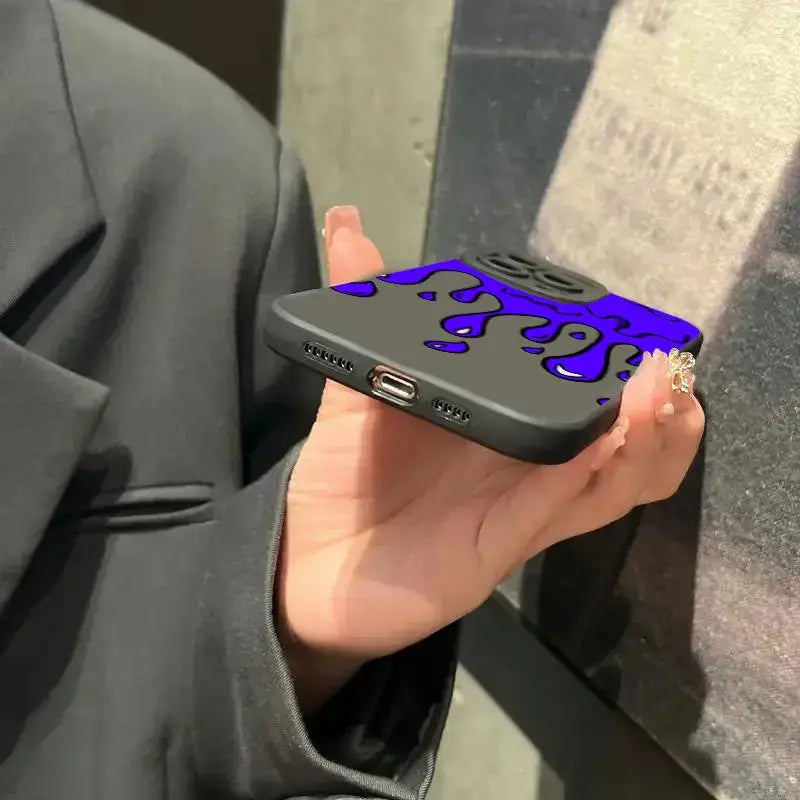 Shockproof silicone phone case with graffiti art design for iPhone.