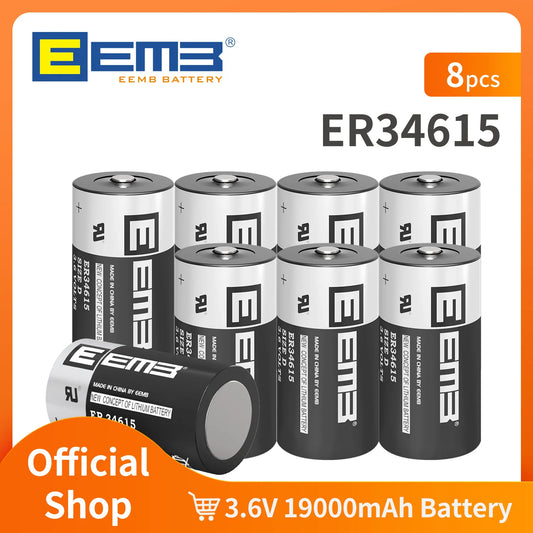 Non-Rechargeable EEMB 3.6V D Size Lithium Cell Battery ER34615 19000mAh