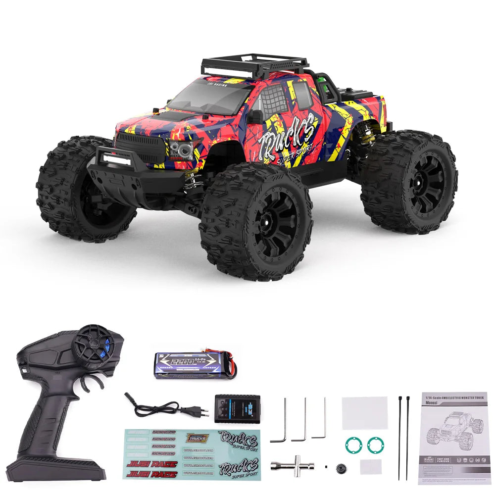 JIUSI MT14R 1/14 RC Racing Car 4WD 80km/h Brushless Motor 2.4G Remote Control 35C High Speed Off-road