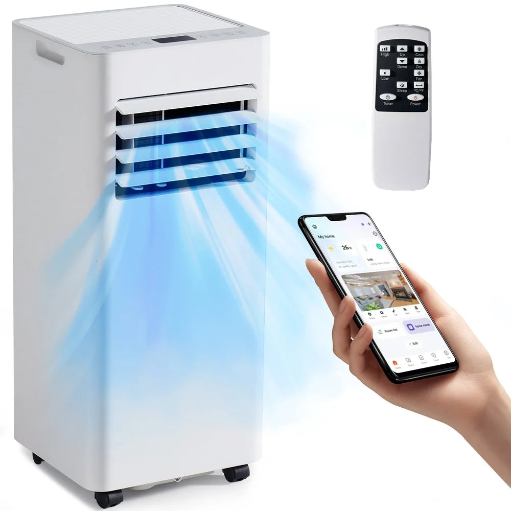 10000 BTU Smart Portable Air Conditioner with WiFi and Dehumidifier
