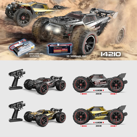 Hypergo MJX 14210 1/14 V2.0 Rc Remote Control Car  4WD Off-road Racing RC Truck Brushless 2.4G Electric Drift Car Boy Toys