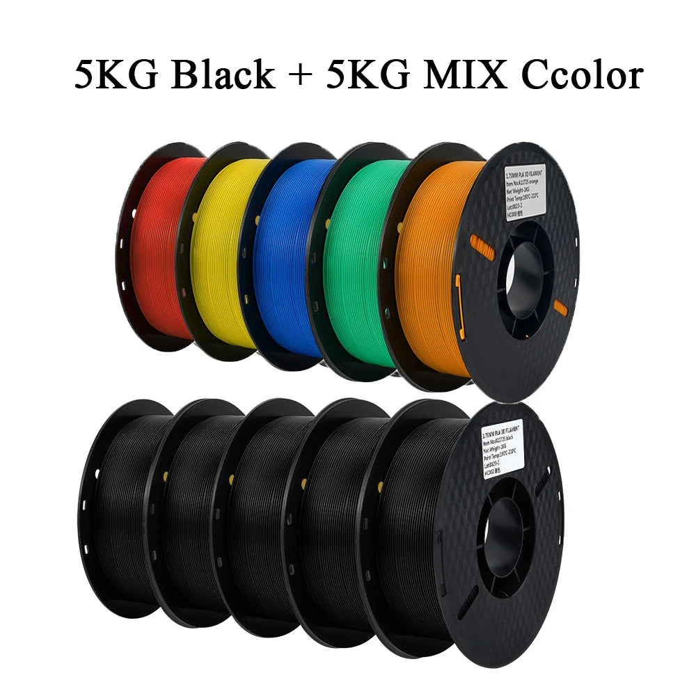 10KG PLA PETG 3D Printer Filament 1.75MM 1KG Rolls Neatly Lined for Printing