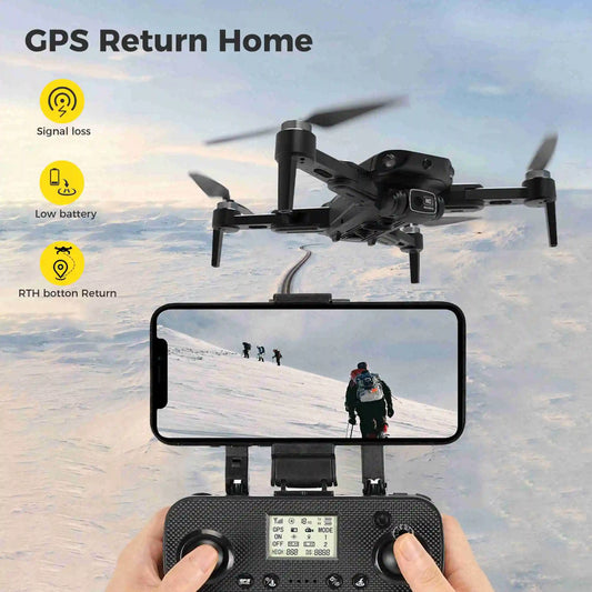 RC Brushless GPS Drone with Remote Long Flight 2 Batteries Quadcopter