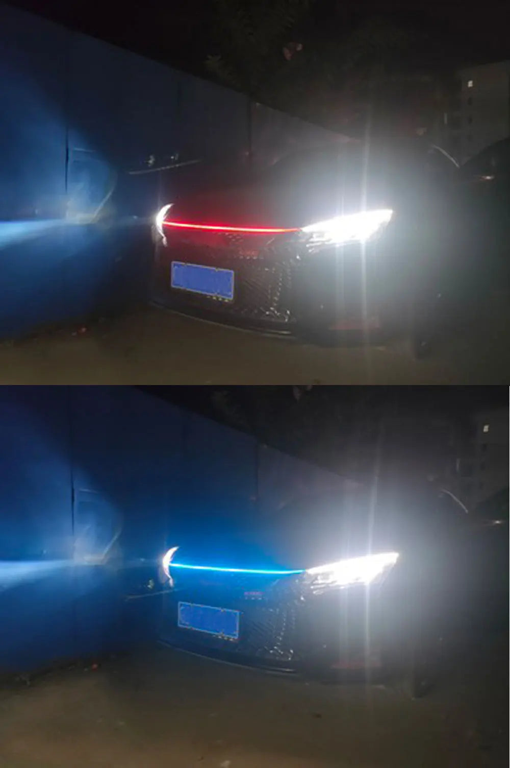 150 180CM Car Hood LED Running Light Strip White Dynamic