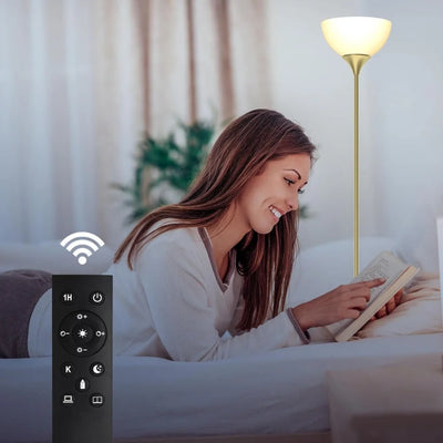 Floor Lamp with Adjustable Brightness for Bedroom or Living Room Include  Bulb/Remote