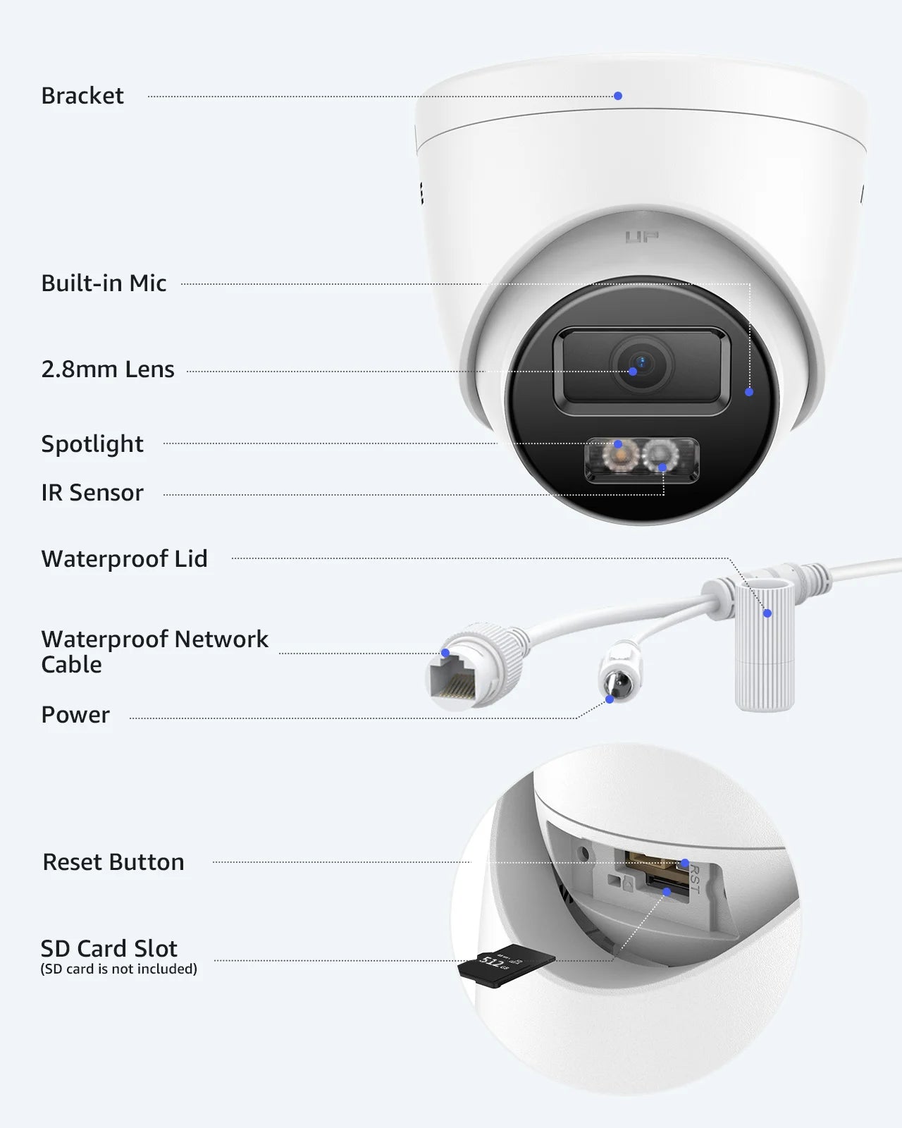 ANNKE 12MP Outdoor PoE Security Camera Smart Dual Light Color Night Vision Built-in Mic IP67