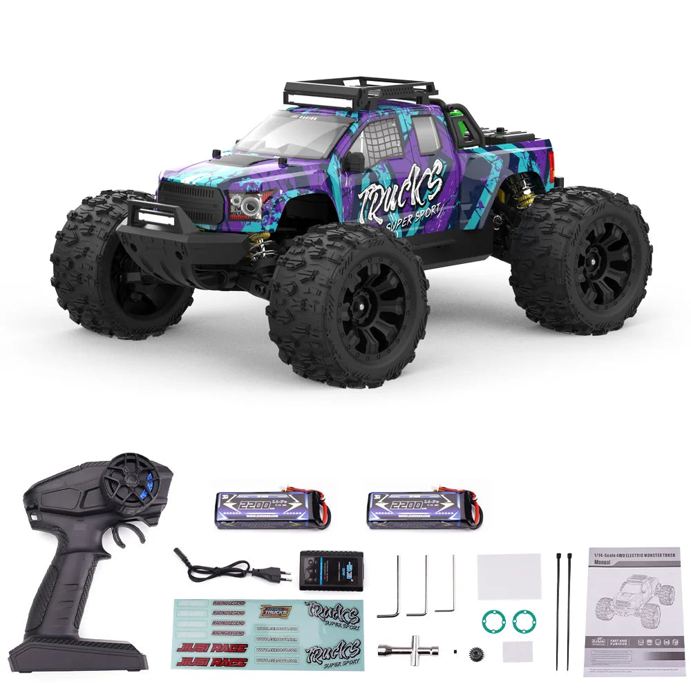 JIUSI MT14R 1/14 RC Racing Car 4WD 80km/h Brushless Motor 2.4G Remote Control 35C High Speed Off-road