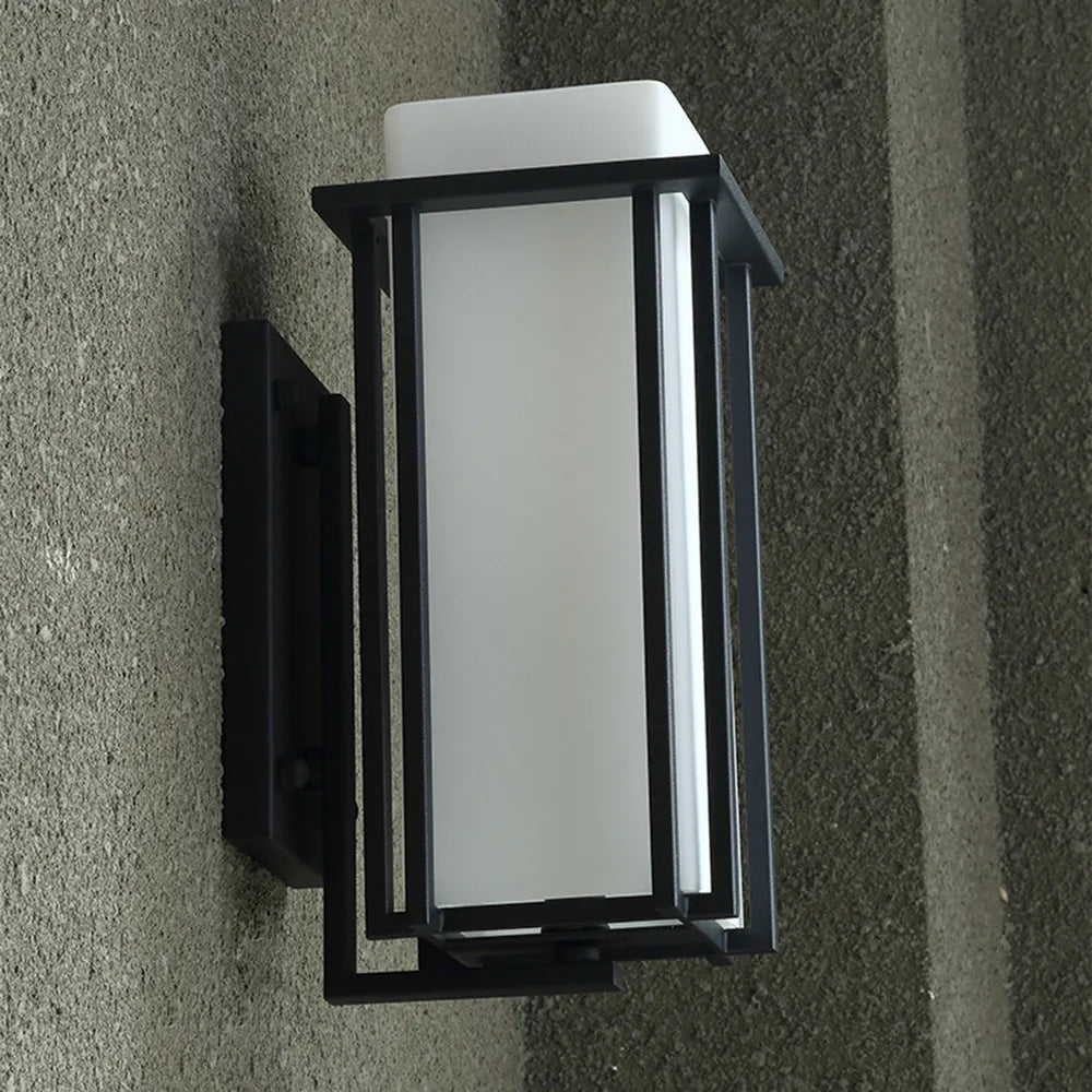 Bymaocar 110V Outdoor Wall Lamp Weatherproof Rustproof American Iron Porch Light