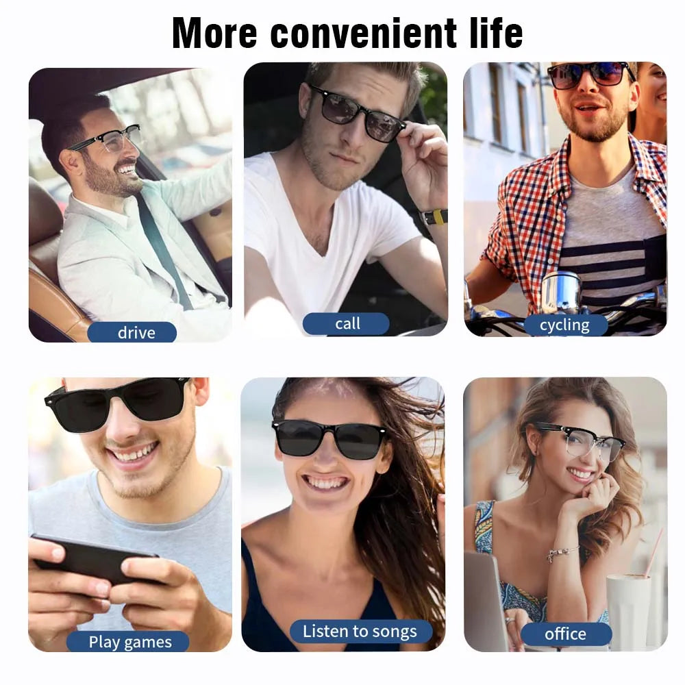 SENBONO Smart Glasses Open Ear Music Calling Stereo
