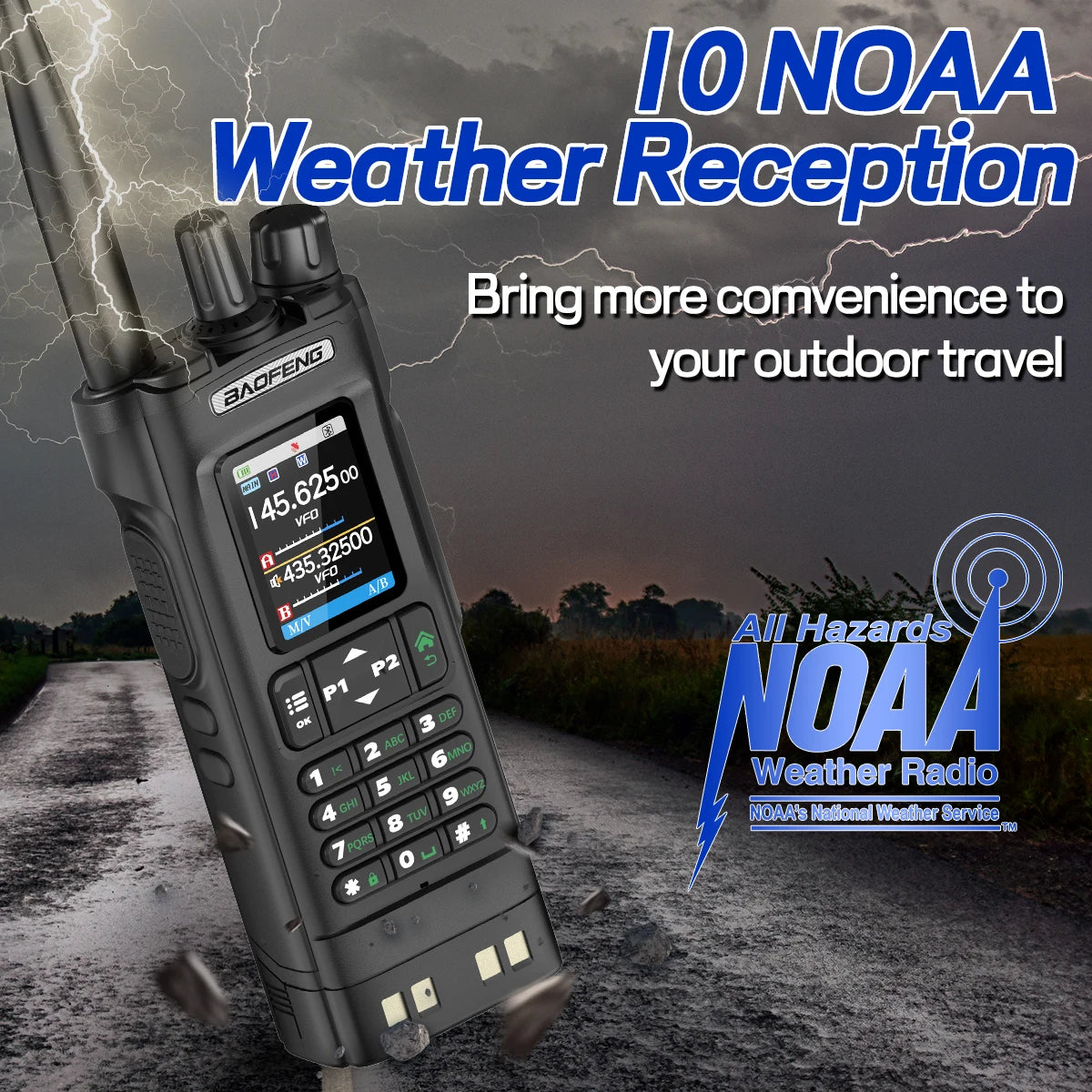 Baofeng UV-32 10W GPS Walkie Talkie Multi Band Bluetooth Type-C Long Range