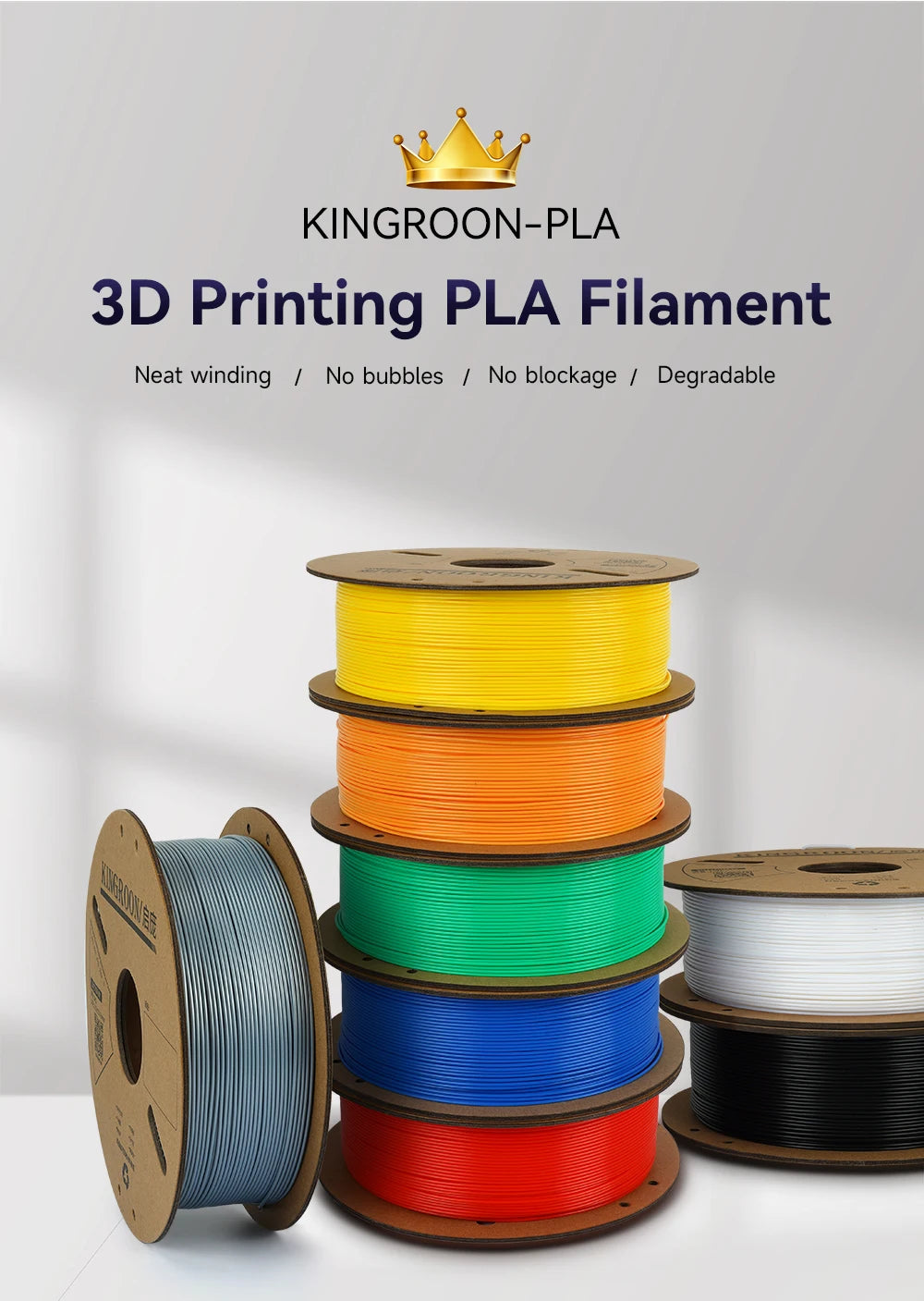 KEEPANG PLA Filament 1.75mm No Bubble 3D Printer Filament 5/10 Rolls