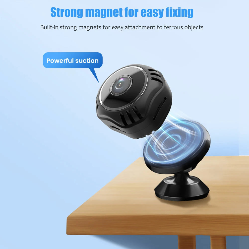 Mini WiFi Camera 1080P HD with Night Vision and Audio for Home Security and Baby Monitoring