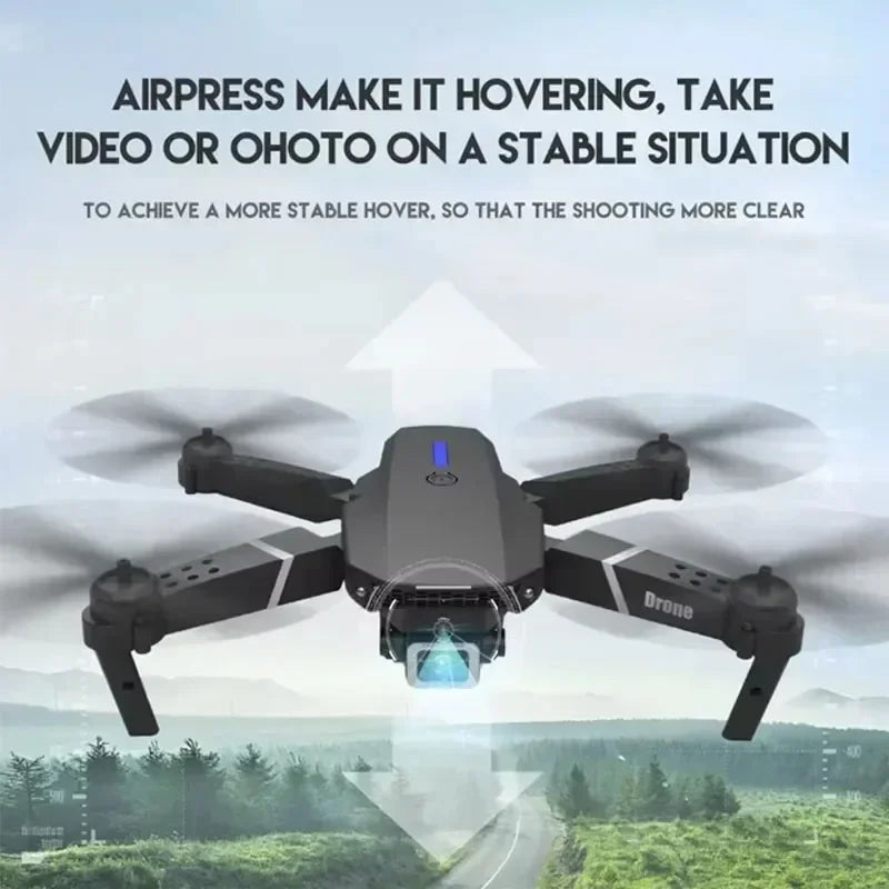 E88Pro 4K RC Drone with 3 Batteries Dual HD Camera Foldable WiFi FPV Height Hold