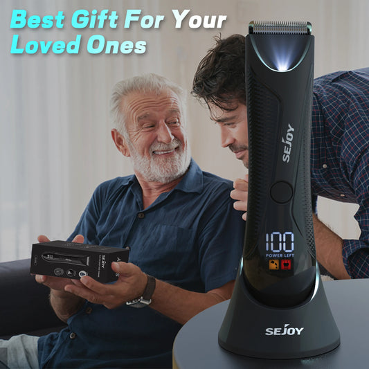 Sejoy Electric Body Hair Trimmer for Men Waterproof LED Display