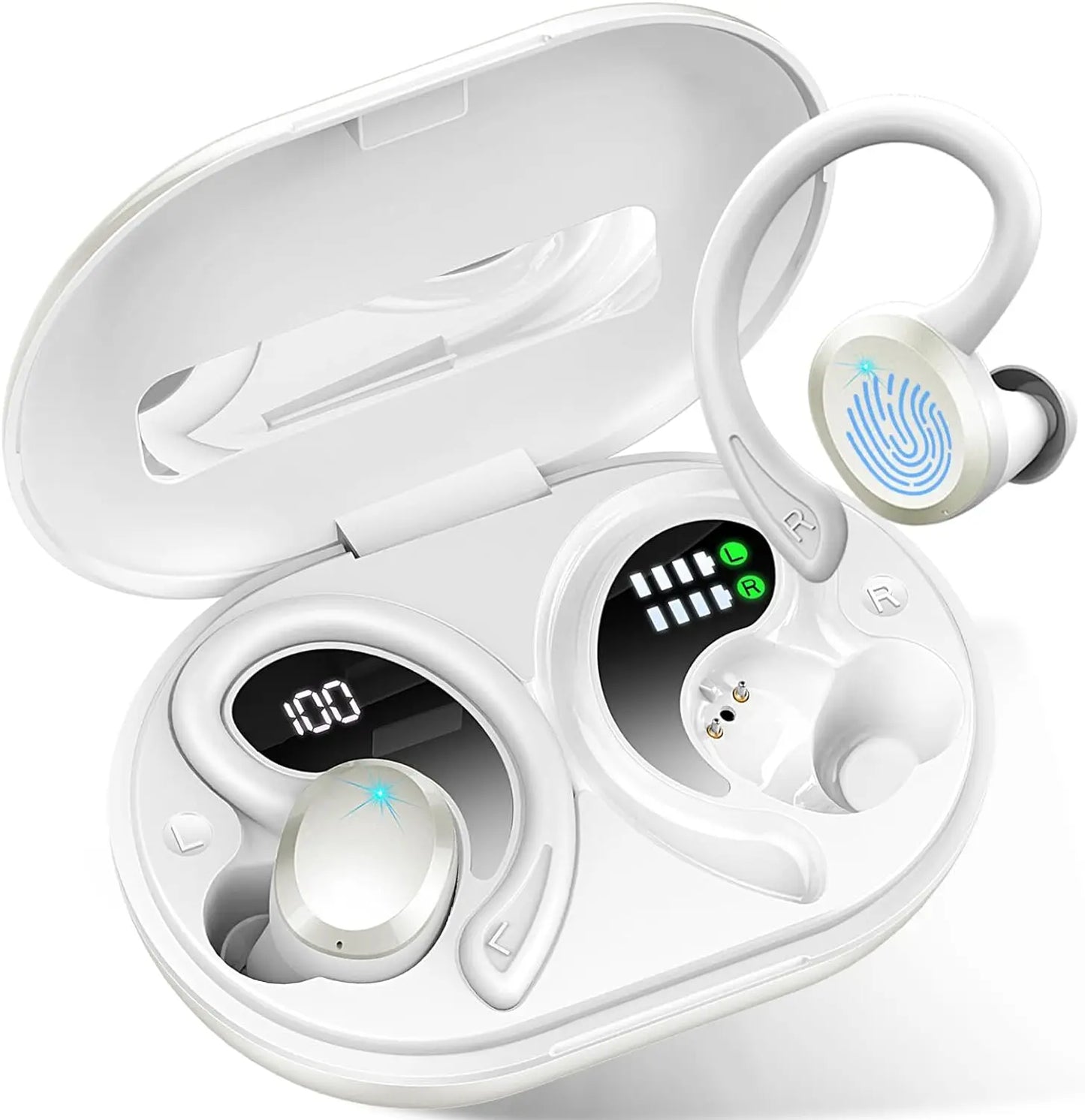 Wireless Bluetooth 5.3 Earbuds with Stereo Bass & 40H Playback IP7 Waterproof
