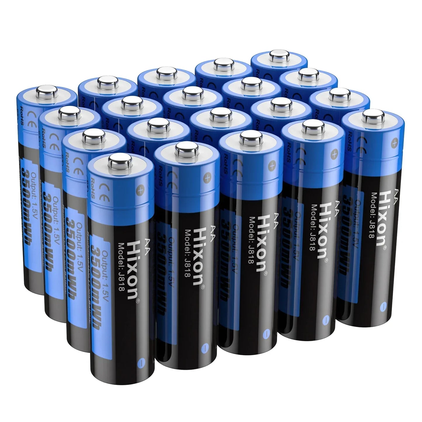 AA 3A 3500mWh 1.5V Li-ion rechargeable batteries, suitable for cameras and toys, by Hixon.