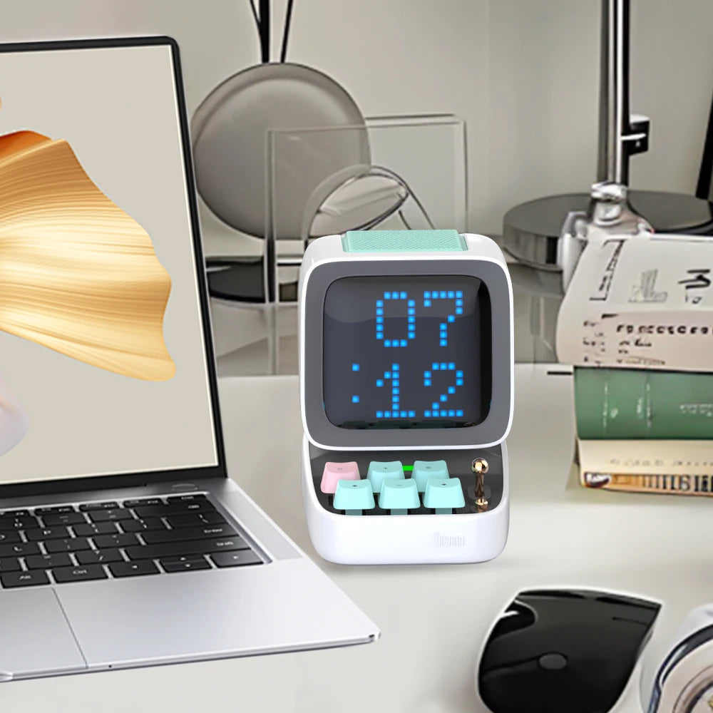Divoom Ditoo-Pro portable bluetooth speaker pixel art retro gaming room alarm clock