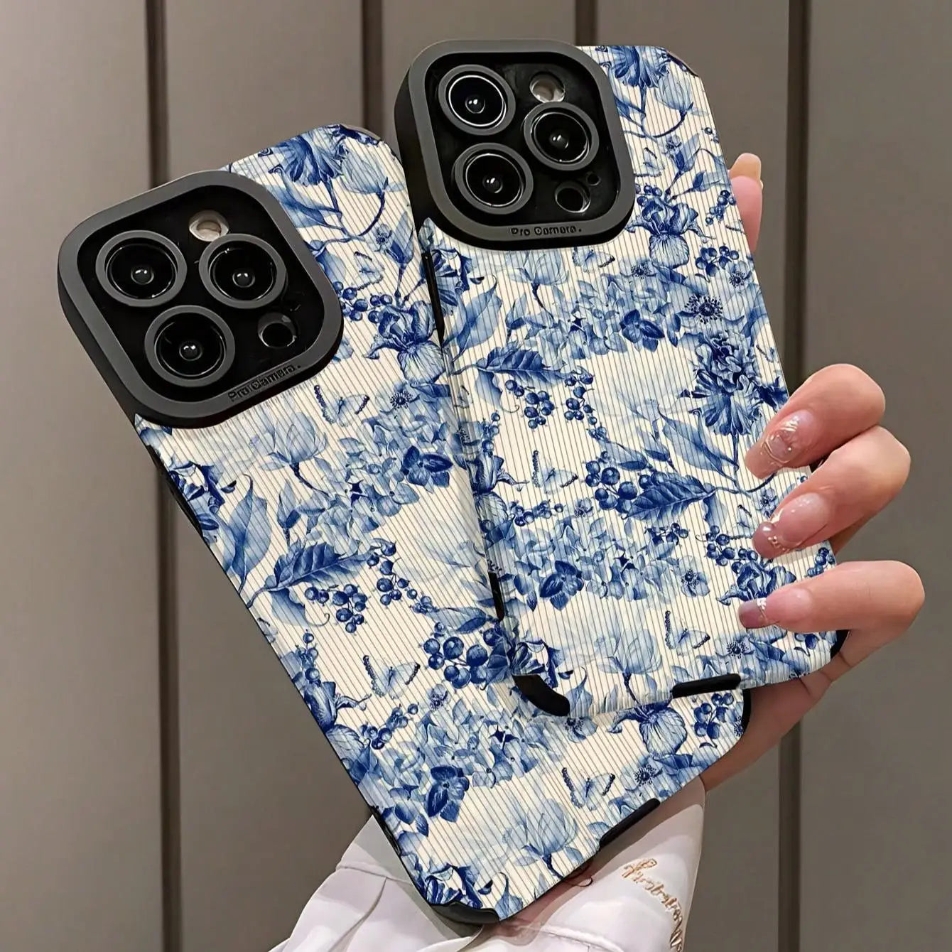 Floral pattern phone case compatible with iPhone 16 Pro Max to 11.