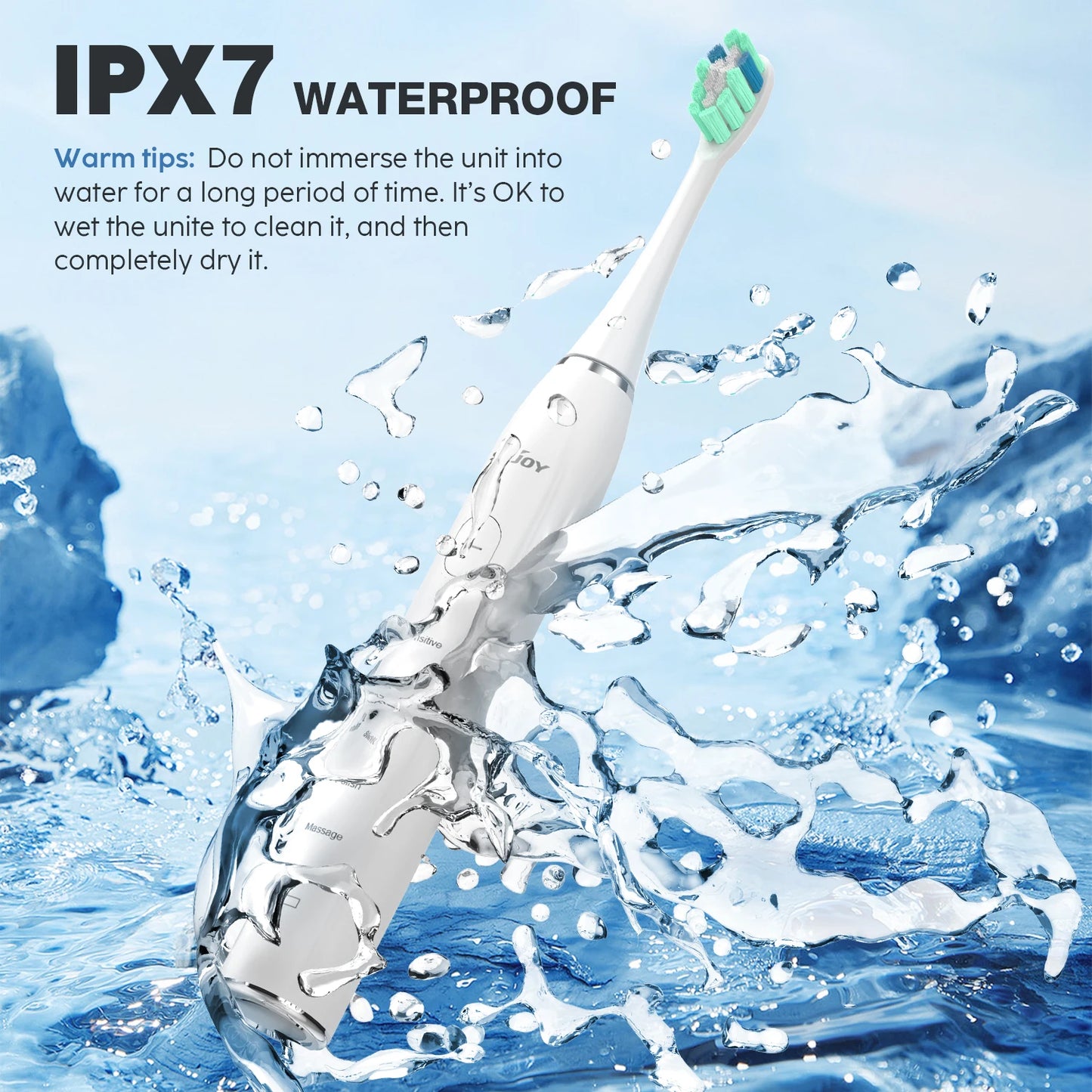 Smart Rechargeable Electric Toothbrush with 12 Heads 5 Modes