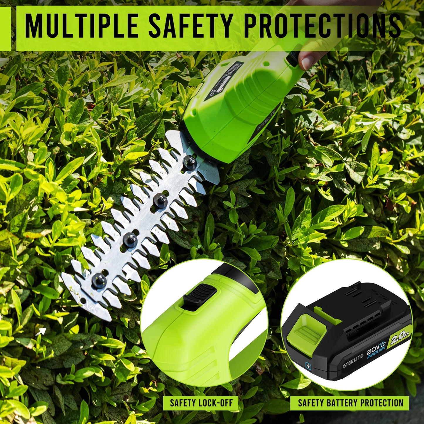 21V Cordless Hedge Trimmer Grass Shear