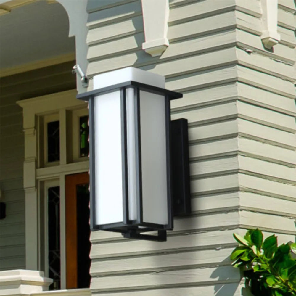 Bymaocar 110V Outdoor Wall Lamp Weatherproof Rustproof American Iron Porch Light