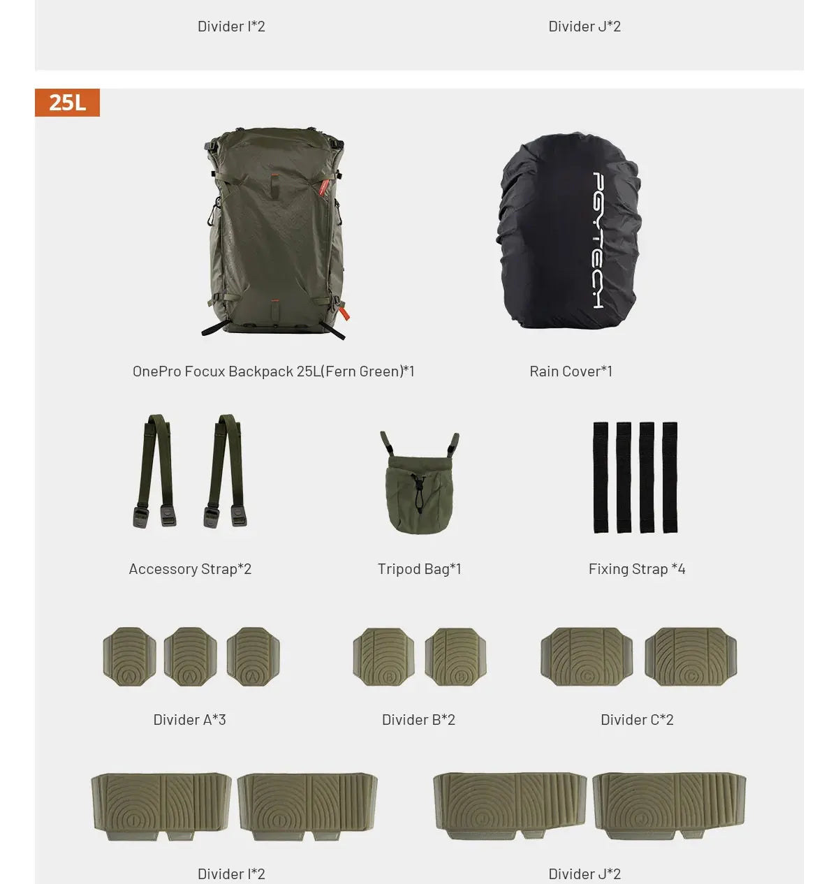 PGYTECH OnePro Focus Backpack 25L 35L for Outdoor Travel Photography DSLR Cameras Tripod DJI Drones