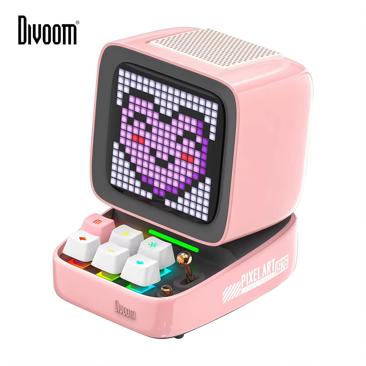 Divoom Ditoo-Pro Retro Bluetooth Speaker Alarm Clock with DIY LED Display and Pixel Art