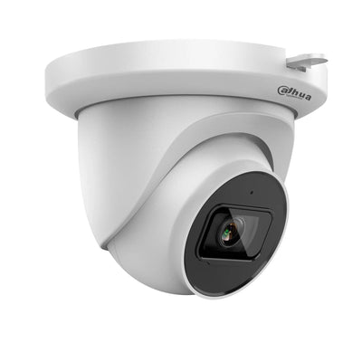 Dahua 8MP IR fixed-focal WizSense 4K network camera with built-in mic and SD card slot.
