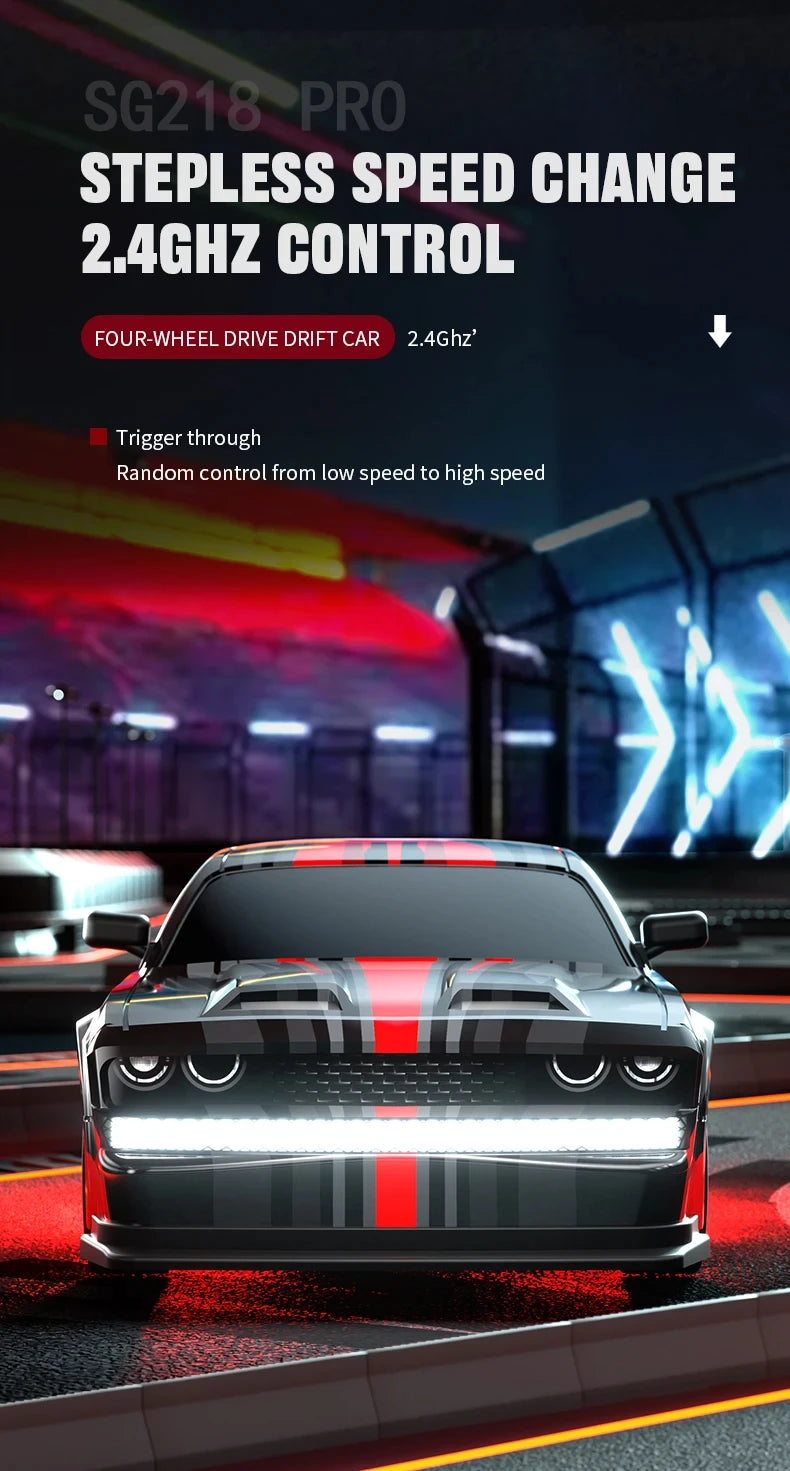 SG218 PRO 1:16 RC Drift Car 25km/h High Speed RC Cars Toys For Adults And Kids Remote Control Cars 2.4G Off Road Monster Truck