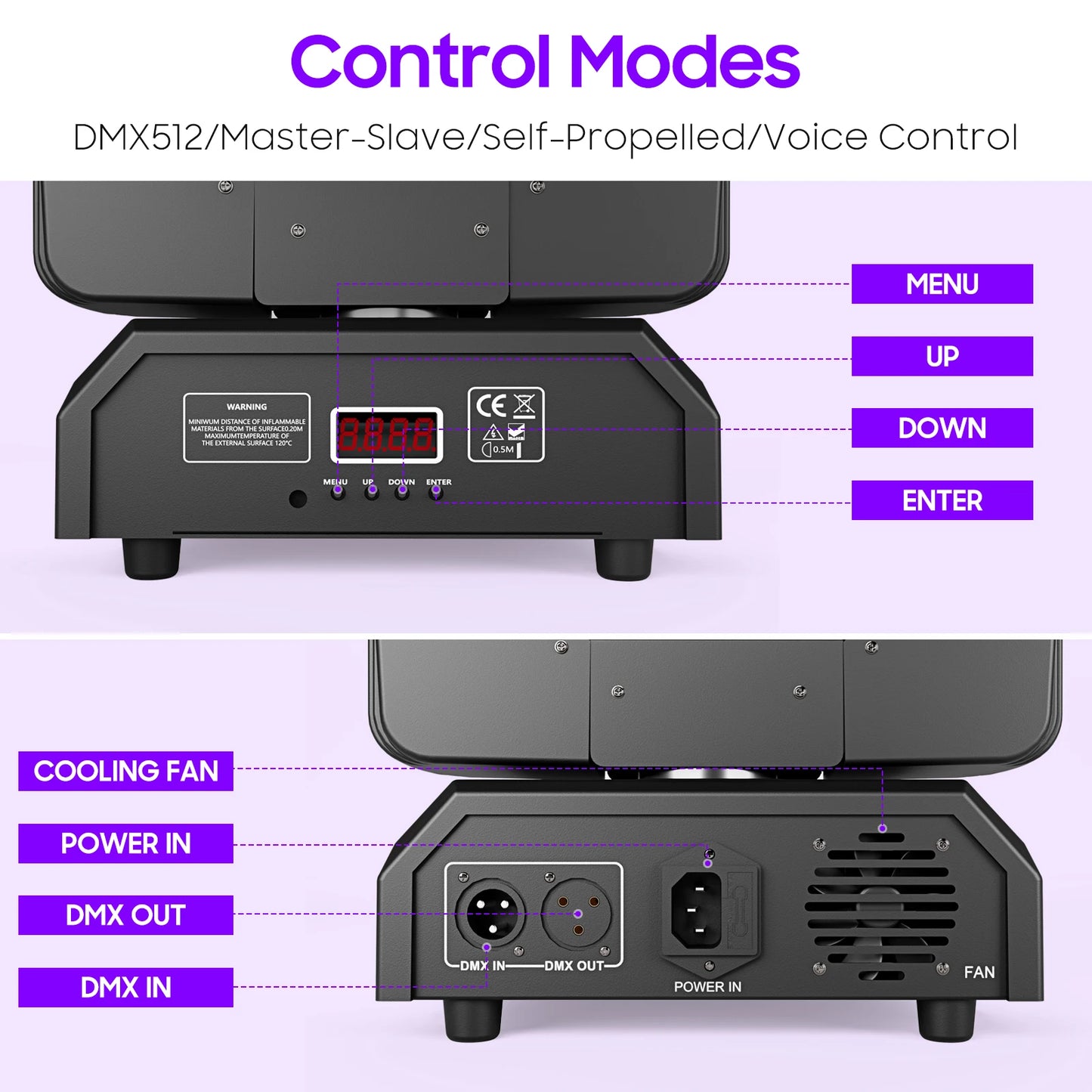 150W LED Beam Moving Head Light RGBW DJ Stage Laser