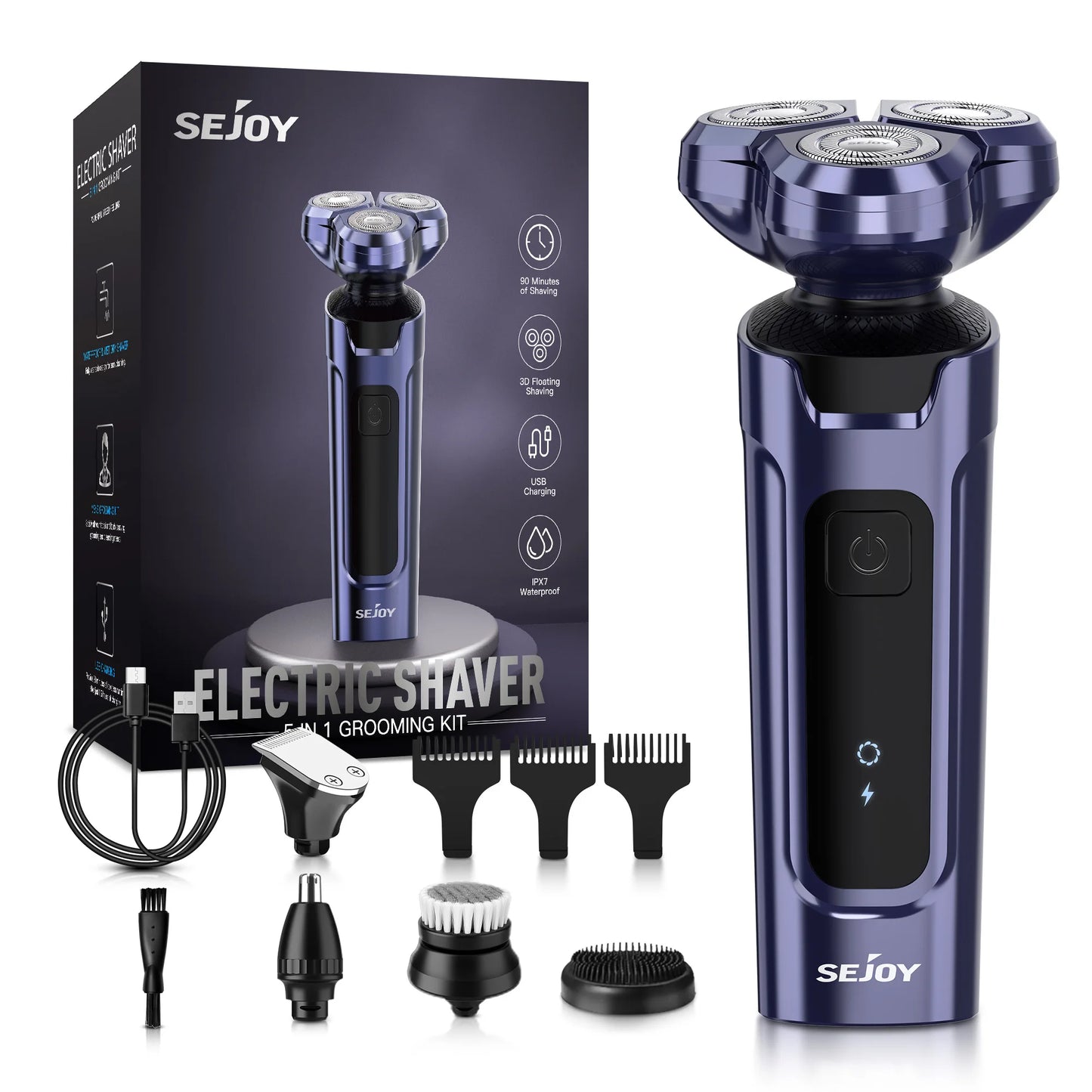 Sejoy Men’s Grooming Kit Electric Beard Trimmer Cordless Clippers