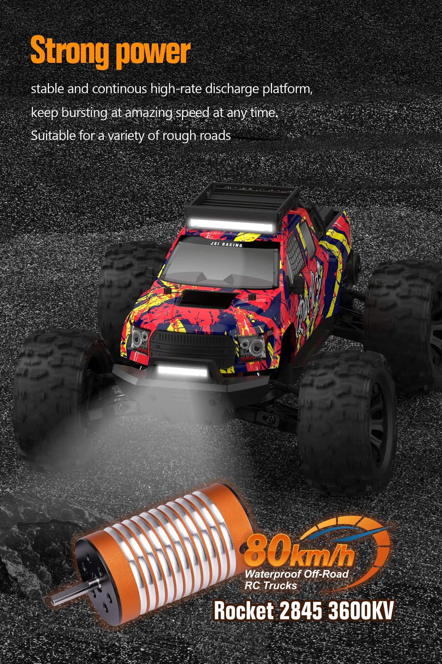 JIUSI MT14R 1/14 RC Racing Car 4WD 80km/h Brushless Motor 2.4G Remote Control 35C High Speed Off-road