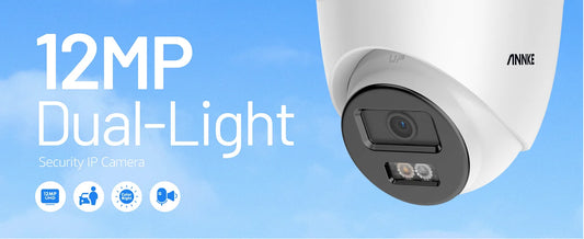 ANNKE 12MP Outdoor PoE Security Camera Smart Dual Light Color Night Vision Built-in Mic IP67