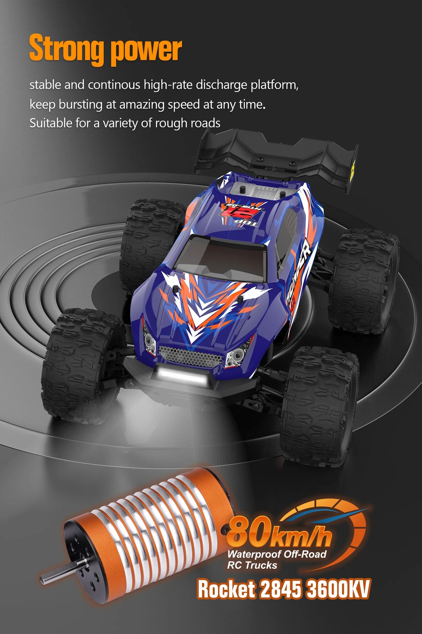 JIUSI MT14R 1/14 RC Racing Car 4WD 80km/h Brushless Motor 2.4G Remote Control 35C High Speed Off-road