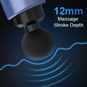 Sejoy Fascia Gun 30 speed massager with 12mm stroke depth and LED display.
