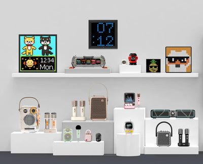 Divoom Ditoo-Pro Retro Bluetooth Speaker Alarm Clock with DIY LED Display and Pixel Art