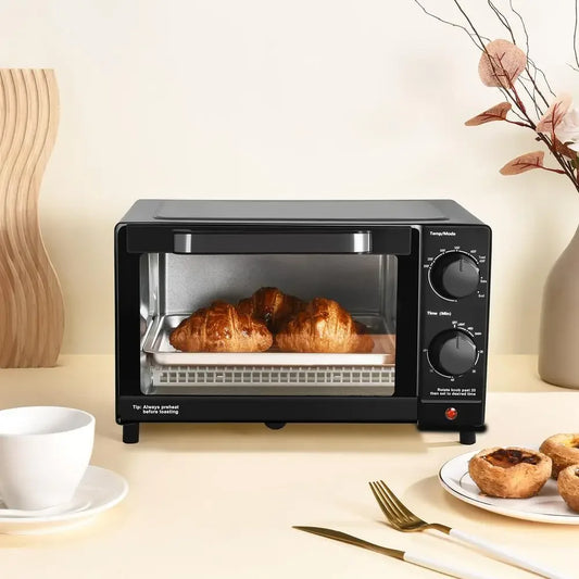 4 Slice Toaster Oven with Bake Broil & Toast Functions