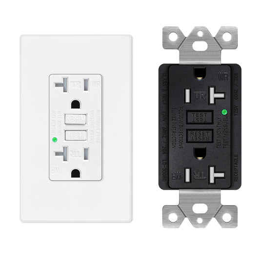 20 Amp GFCI Outlet with Wall Plate