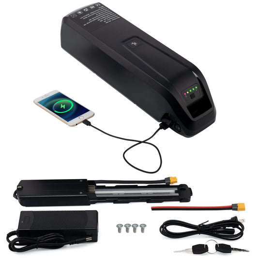 Battery Hailong Case USB 36V 10Ah Lithium Ion 18650 Motor Bike Conversion Kit Bafang Electric Bicycle XT60