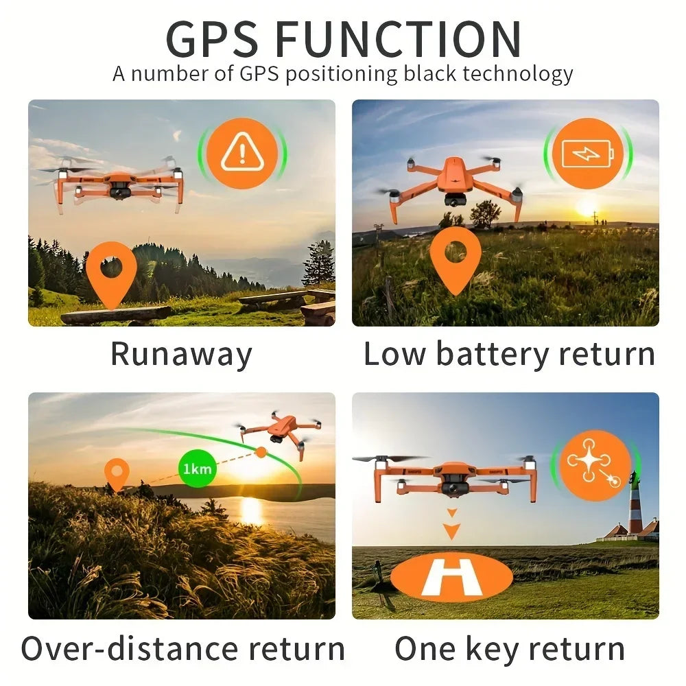 KF102 4K GPS Drone Dual Camera 2-Axis Gimbal Optical Flow Foldable FPV