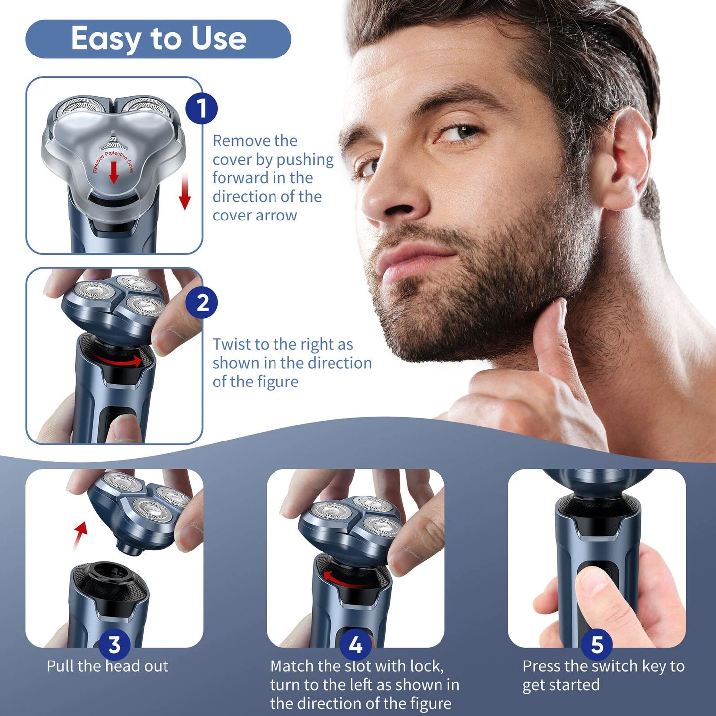 Sejoy Men’s Grooming Kit Electric Beard Trimmer Cordless Clippers