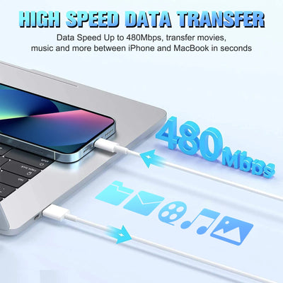 USB Fast Charging Cable for iPhone 14 13 12 11 Pro Max XS XR SE 8 7 6 Plus iPad Data Line