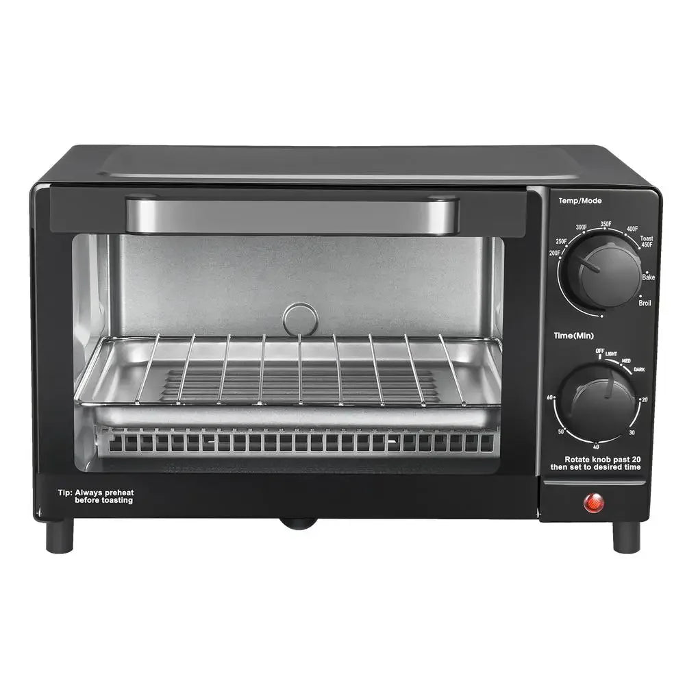 4 Slice Toaster Oven with Bake Broil & Toast Functions