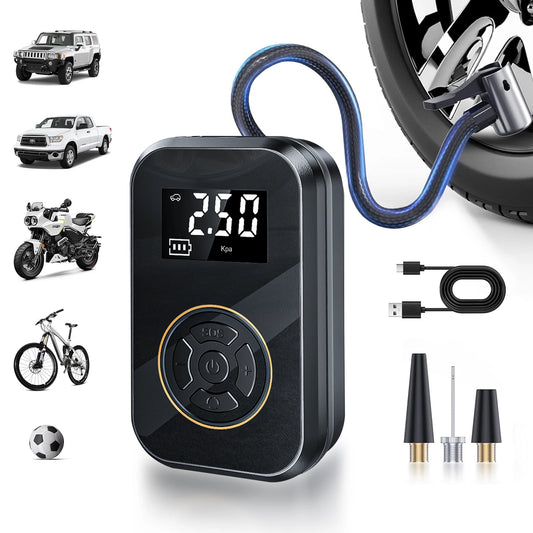 BELIBUY Portable Tire Inflator with Digital Display Electric Air Pump for Car and Bicycle Tires