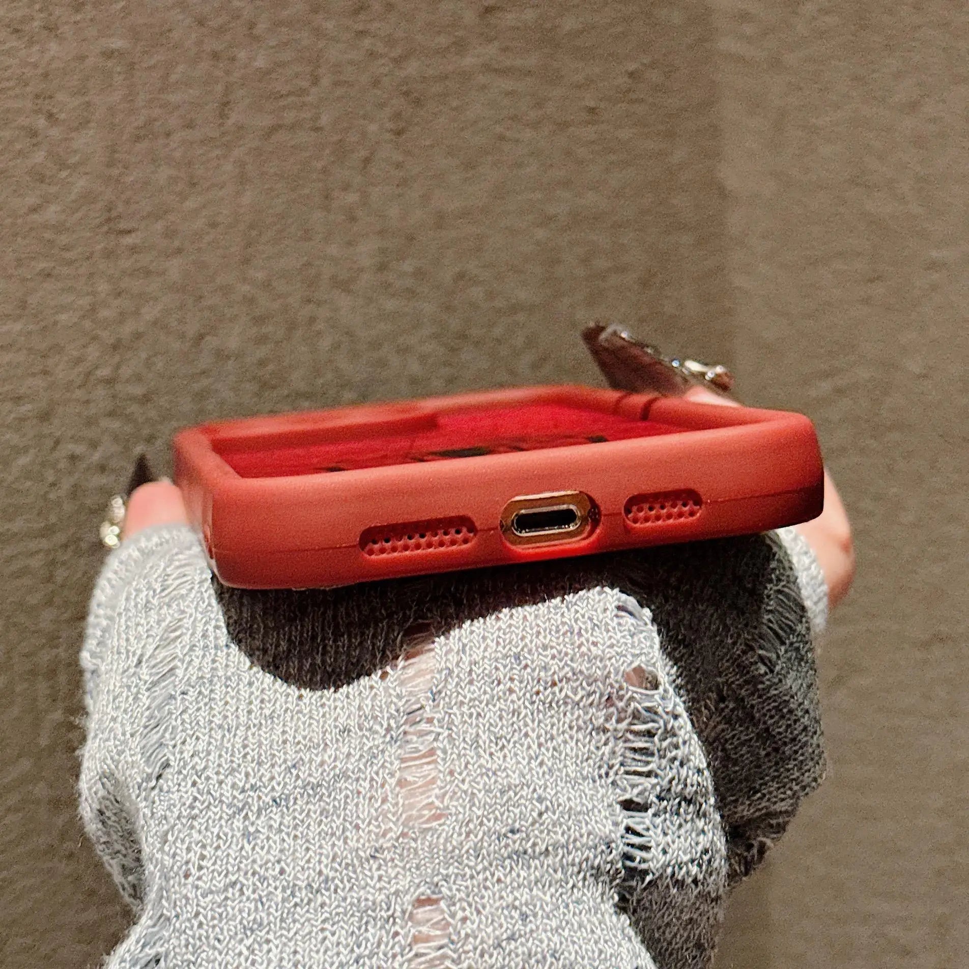 Spider pattern anti-drop phone case for iPhone 16 Pro Max to 11, red.