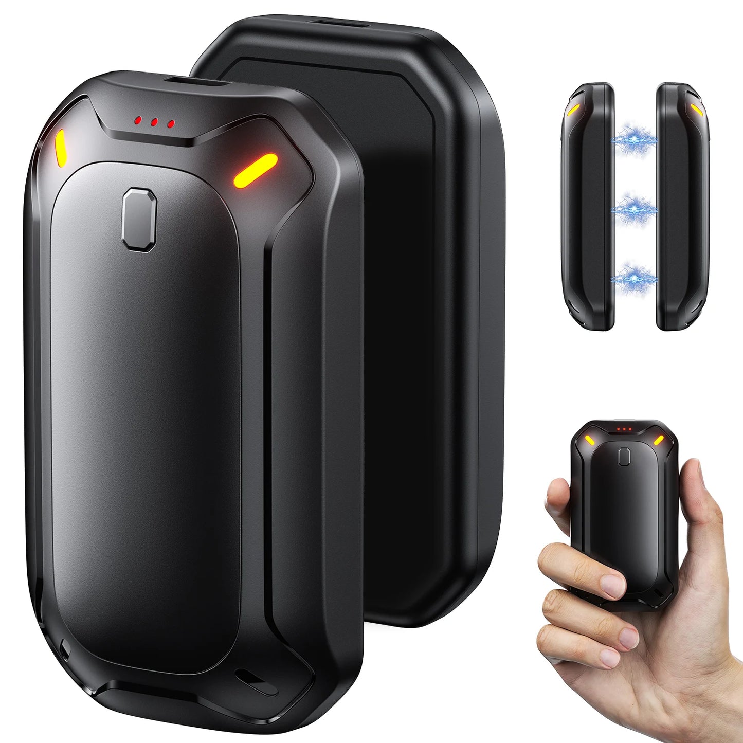 2 Pack Rechargeable Magnetic Hand Warmers Double-Sided Warming Heater